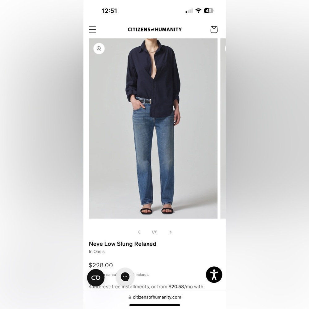 Citizens of Humanity Neve Low Slung Relaxed Jeans